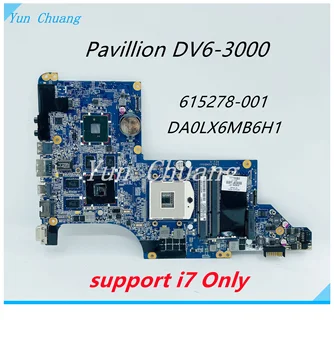 DA0LX6MB6H1 630278-001 592816-001 615278-001 За HP на разстояние hp pavilion dv6-3000 дънна Платка на лаптоп HD5650 с 1 GB DDR3 GPU поддръжка I7 Само напълно tesed