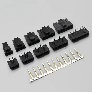 10-50 комплекти; Конектор Molex Micro-Fit 3.0; мъжки Женски проводник към дънната платка; Конектор под прав ъгъл с разъемными клеммами