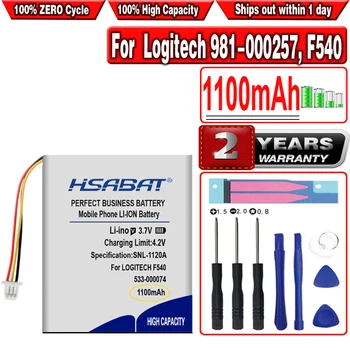 Батерия HSABAT 1100mAh 533-000074 за Logitech 981-000257 F540 G930 981-000257