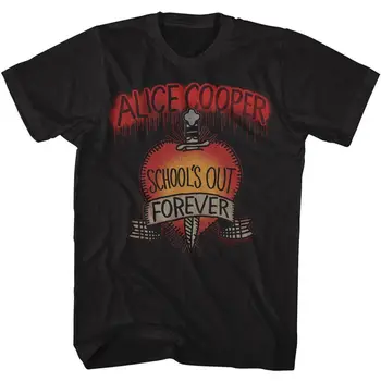 Alice Cooper Schools Out Forever черна музикална тениска за възрастни