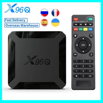 X96Q TV Box Android 10,8 GB 16 GB Allwinner H313 Четириядрен 4K 60fps Smart TV 2,4 G Wifi Google Playstore Телеприставка мултимедиен плейър