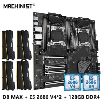 MACHINIST X99 двухпроцессорная комбинирана дънна платка LGA 2011-3 Xeon E5 2686 V4 CPU * 2 бр. + DDR4 128 GB RAM Kit памет USB3.0 NVME M. 2